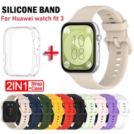 Silicone Strap + Case For Huawei Watch Fit 3 Strap Replacement Huawei Watch Fit 3 Case Wristband For