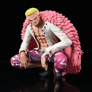 One Piece Qiwuhai GK Doflamingo Squatting Posture Replaceable Head Decoration Model Boxed Figure