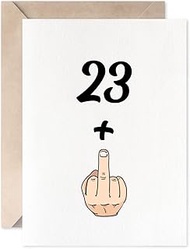 Funny 24th Birthday Card, 23+1 women Or Men Sweet 24 Years Old Birthday Gift Joke Card