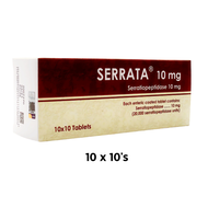 SERRATA Tablets Serratiopeptidase 10mg (For anti-inflammatory)