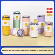 ❤Qianqian Selection❤ Coffee Cup/Thermos Cup/Direct Drinking Cup/Water Cup/Water Bottle/304 Stainless