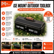 ISE MOUNT Outdoor Toolbox with Stickers Sundries Storage Box Camping Portable Kotak Penyimpanan Loga