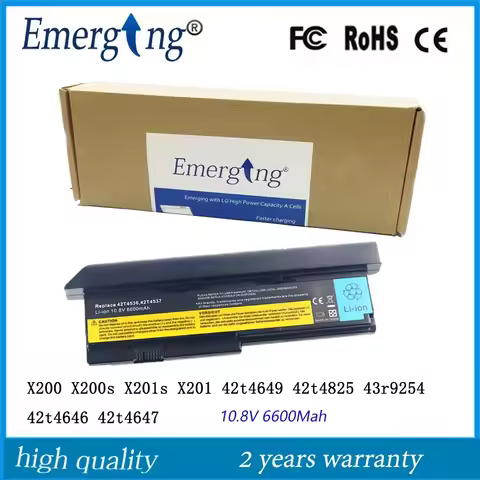 10.8V 9Cells New Laptop Battery for Lenovo X200 X200s X201s X201 42t4649 42t4825 43r9254 42t4646 42t