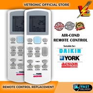 DAIKIN YORK ACSON Remote Control Aircond Air Cond Conditioner Air-Cond Remot DGS01 ECGS01 APGS02 AWM07G AWM09G ECGS02