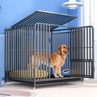 Dog Cage Full Tube Large Dog Dog Cage Bold Medium-Sized Dog Cage Golden Retriever Labrador Indoor with Toilet Dog Cage