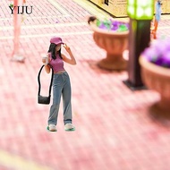 [YIJU] Diorama People Figure Miniature Girl Figure Diorama Model Tiny People Model Resin Architectur