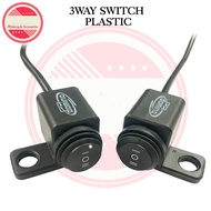 DOMINO UNIVERSAL 3 WAY SWITCH MOTORCYCLE / WATERPROOF MIRROR MOUNT MINI DRIVING LIGHT HANDLE SWITCH