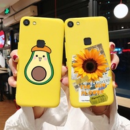 Casing vivo v7 v7 plus 1718 1716 phone case Cute Avocado Soft Liquid Silicone Shockproof Cartoon Back Cover