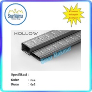 Besi Holo Hollow Galvanis 4x4 CM Pink