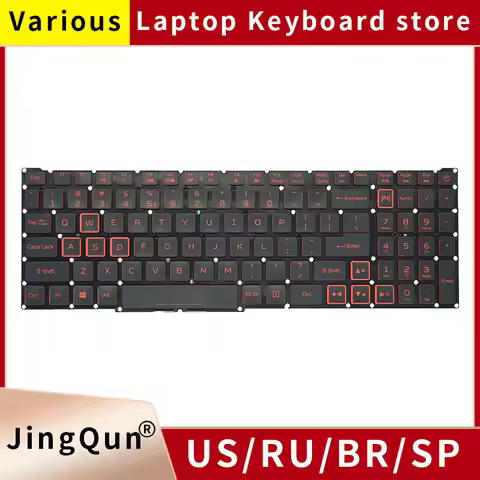 US Russian Laptop Keyboard Backlight For Acer Nitro 5 AN515-54 AN515-43 AN515-44 AN517-51 AN517-52 A
