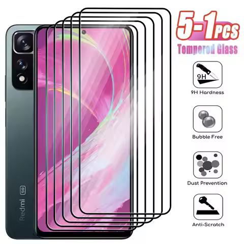 5-1Pcs Tempered Glass For Xiaomi 11 12 13 13R Plus 4G 5G Screen Protector Film On Redmi Note 12S 11S