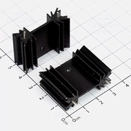 [5 Pieces]- Aluminum Heatsink 34x25x12 Solder PCB Black