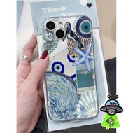MATA Ocean Star Eye Phone Case Suitable for Vivo V25/V25e V27/V27 Pro V27e V29 5G V29E 5G T1 5G/Y75 