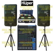 Paket speaker aktif huper 15 inch sound system outdoor indoor 12 channel