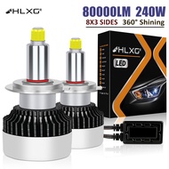 【Super Bright】HLXG 80000LM 360 Turbo CSP H7 canbus 9012 Hir2 H8 h11 H1 LED 9005 9006 HB3 HB4 Lights car headlight Auto lamp bulb 6000K 4300K