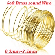 TJ-1Meter  Soft Brass round Wire Dia  0.3mm 0.4mm 0.5mm 0.6mm 0.7mm 0.8mm 0.9mm 1.0mm-3mm Brass Wire
