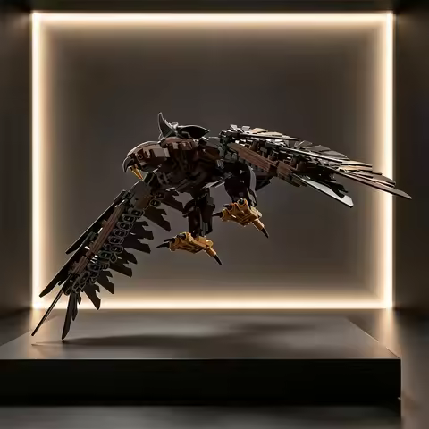 MOC Eagle Middle Earth Model Building Blocks Rings Movie Elf Orc Gwaihir Eagle Bird Animal Building