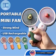 [LATEST] Portable Mini Fan Rechargeable Kipas Mini Cute Handheld Fan USB Charge Battery Desk Cooling Small Fan