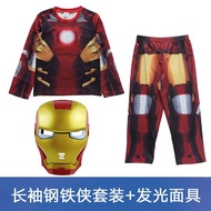 ชุดการแสดง Iron Man สำหรับเด็ก ชุดฮีโร่ Marvel สำหรับวันฮาโลวีน ชุดการแสดงส่วนตัว ชุดฮีโร่สุดเท่ ชุด