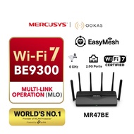 Mercusys MR47BE BE9300 Wi-Fi 7 Tri Band Router 6x High-Gain Antennas with 2.5G Ports EasyMeshVPN 6x 
