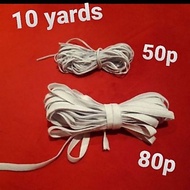 Garter 1/8" @ 5p 1/4" @ 8p per yard diy face mask, face shileds, ppe suits atbp. frontliners