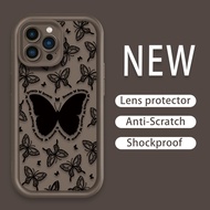 Phone case OPPO A79 A38 A18 A17 A57 2022 4G A78 A58 A7 A5S A12 Black butterfly shockproof TPU mobile phone case