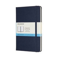 Moleskine สมุดบันทึก สมุดโน๊ต  ปกแข็ง สีน้ำเงิน ขนาดกลาง 11.5x18 ซม Classic Notebook Sap.Blue Medium hard cover