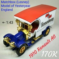 Diecast Vintage Matchbox Lesney England Model of Yesteryear 1910 Renault AG Kronenbourg