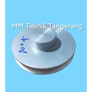 POLI Pully A1 x 4 inch Solid Aluminum Pulley Pulley A1 4" A1x4" Aluminum All Pulley Aluminum 1 lane 