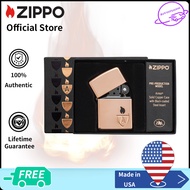 Zippo Lighter: Armor Solid Copper with Logo - High Polish Copper 46171