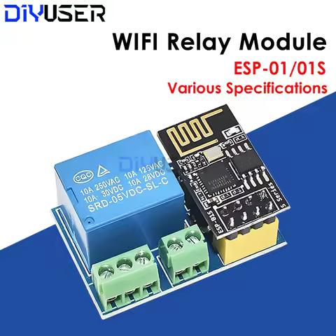 WiFi Smart Relay Module 5V 10A for Arduino ESP8266 ESP-01S, APP Remote Control Switch for Home Autom