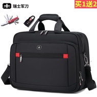KY/🏅Swiss Army Knife Computer Bag Men's Portable Business Travel Briefcase Large Capacity Shoulder Bag Crossbody Backpac