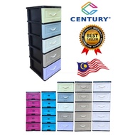 CENTURY 5 LAYER MULTICOLOUR DRAWER / DRAWER PLASTIK / DRAWER 5 TINGKAT / CABINET BAJU / ALMARI BAJU /MULTIPURPOSE DRAWER