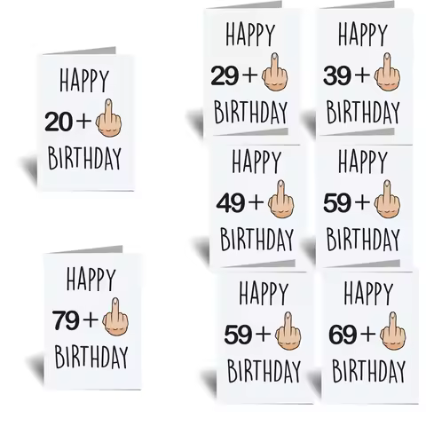 3pcs 21st 30th 40th 50th 60th 70th 80th Funny Birthday Card For Him Or Her Adult Birthday Party Invi