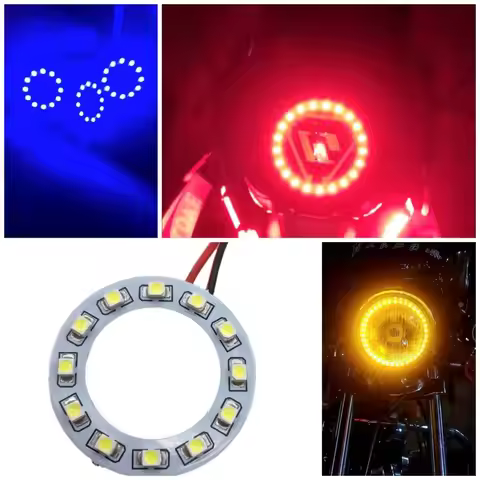 1PCS 40/60/80/100/120/140/160MM LED Ring Angle Eyes Car Headlight Halo Lights 3528 Led Angle Eyes Bu