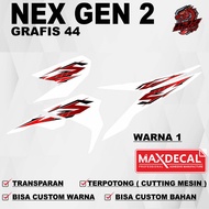 MESIN Nex 2 g44 Sticker - Nex 2 g44 Decal Sticker (ALREADY CUT NEAT PRECISION MACHINE)