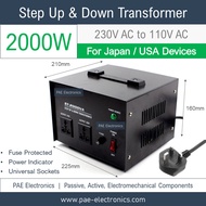 Step Down Transformer, Portable Step Up / Step Down Transformer, 240V AC <-> 110V AC, 2000W