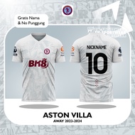 Baju Jersey Aston Villa Away 2023/2024 Terbaru Supporter