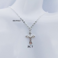 💥READY STOCK💥  925 Sterling Silver "Cross Necklace Set" (PROMO Set Rantai Leher+Loket) 925銀十字架鏈墜項鏈組(Polo 040+♱·7)