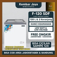 Nadna^ Chest Freezer Frigigate Cf-120Sdf 100Liter Sliding Door Frozen Food Box Freezer Makanan