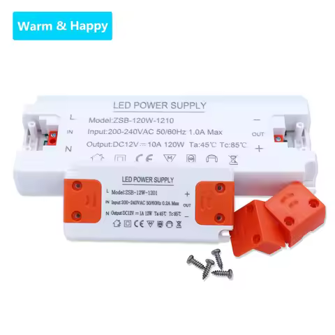 Led Driver 12V 12W 18W 24W 36W 60W 120W Led Light Power Supply Unit Led Strip 220V Transformer Light