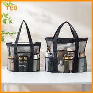 Large & Small Beg Pantai Mesh - Multi-Functional Waterproof Mesh Beach Bag Multi Pockets Travel Pool