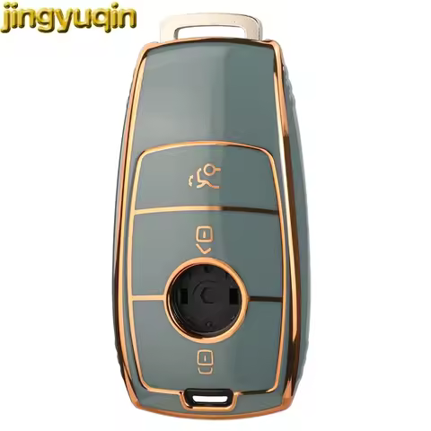 Jingyuqin TPU Flip Remote Car Key Case Cover For Mercedes Benz AMG MAYBACH 2016 C-Class E-Class GLC3