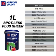 1L NIPPON PAINT INTERIOR WALL SPOT-LESS PLUS SHEEN BLACK GREY