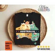 Australia Map T-Shirt, Aussie Map Tee, Australian Travel Shirt, Outback Adventure Top, Oceania Souve