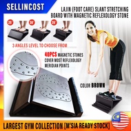 SellinCost Lajin Slant Stretching Board With Magnetic Reflexology Stone (Brown Color) Incline Adjustable level Self Healing Stretcher Foot Care Arch Support Slant Yoga Board Standing stretching Board Lajin Board Ankles Stretching ankles Stretching 拉筋板