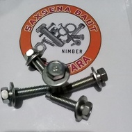 12 key bolts. m8x3.5cm cone tip plateRing logo number 8 Original price per piece skru m8 skru besi s