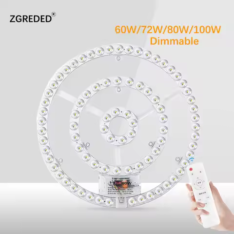 LED Panel 220V Ceiling Light Replacement LED Module Dimmable 60W 72W 80W 100W Round Light Panel Modu