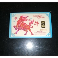 Public Gold Lunar Ox 1g Gold Bar 999