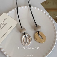 JOJO COCO Simple Geometric Irregular Pendant Long Necklace Female Niche Classy All-Match Necklace